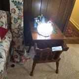 #68 maple End Table with Magazine Stand 25x18x23 $100 