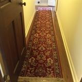 #54 red runner rug 27x13ft $120 —