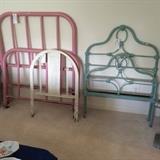 #6 Green twin Iron Bed 33 inches wide $100
 #7 White Iron Bed 24 inch wide $75
 #5 Pink 41 inch wide iron bed $100 — in Huntsville, Alabama