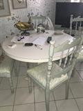 Kitchen table & custom painted chairs