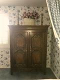 Baker French Provincial carved armoire