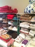 Great selection of towels, sheets, and placemats