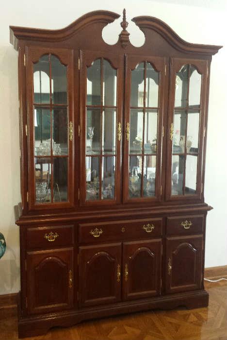 Cherry china cabinet by Universal