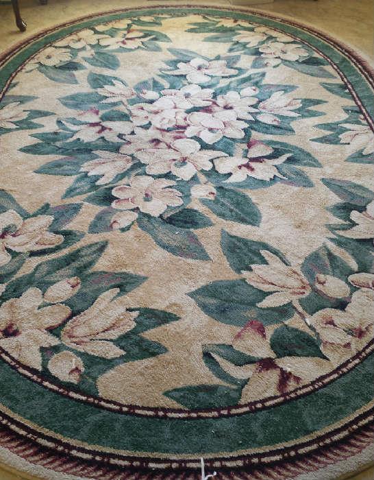 rug with magnolias