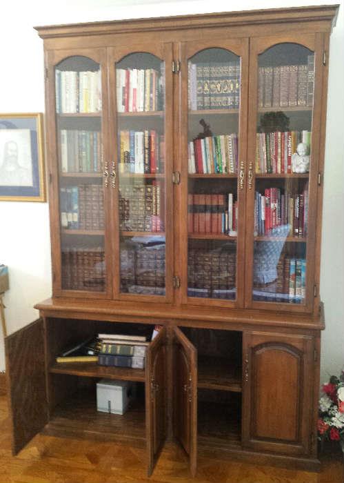 bookcase with lots of books