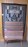 Authentic Navajo Hand Woven Rug Back: Victoria Yazzie 56"x76"