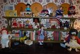 Lots of old dolls, children's books