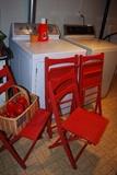 Folding wooden chairs