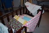 Antique bed and quilts