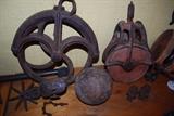 Cannon ball, spurs, pulleys
