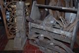 Lots of architectural salvage pieces,