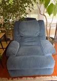 Blue Upholstered Recliner