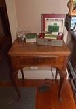 Vintage Singer Sewing Machine Table with Bench