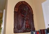 Vintage Carved Wood Wall Hanging