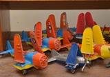Vintage Hubley Toy Single Prop Airplanes /WWII US Fighter Bomber Planes