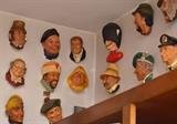 Collection of Vintage Bossons Chalkware Heads