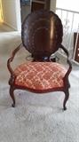 CARVED SHELL BACK CHAIR (FRENCH VICTORIAN)
