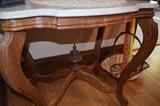Marble top parlor table