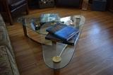 Unique glass top coffee table
