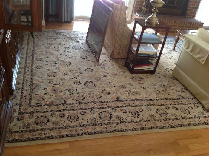 Persian design rug (Pakistan) 9'1" x 12'2" hand knotted 100% wool pile on cotton foundation.  1980's rug with about 200 lines per foot. 12/16/2015 appraised value $ 3,500.00 - asking $ 2,600.00