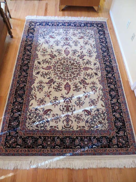 Persian design rug (China) - 5'9" x 8'10" hand knotted 100% wool pile on cotton foundation.  1980's rug with about 200 lines per foot.  Good condition - 12/16/2015 appraised value $ 1,600.00 - asking $ 1,100.00