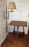 Tavern table custom made by Robert Whitley Studio, Pennsylvania, and bridge lamp