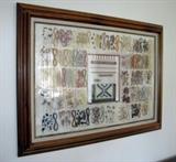 Navajo Indian dye chart, showing the sources of the dyes used for rug weaving, framed, 24" x 36"