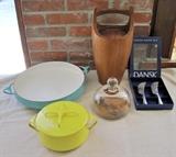Dansk design accessories, including a great teak ice bucket and Kobenstyle cookware