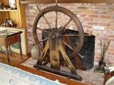 Ships wheel on stand (one handle missing)