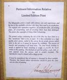 Letter signed by Conrad Schwiering explaining the special process used to create the print.