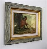 Original oil painting by Lyle Tayson Sr. (Wyoming 1924-2014)