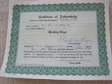 Certificate of Authenticity for "Cheyenne Wisdom"