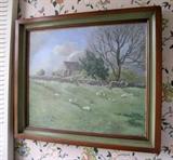 Original oil painting by Jonathan Savill entitled "Old Barn in Galloway (Ireland)", 1981