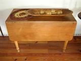 Antique drop leaf table and country antiques