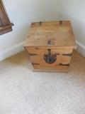 1800's Knotty Pine Chest with Hand Tooled Hardware