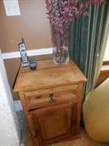 Knotty Pine Occasional Table with Drawer (2)