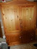 Knotty Pine Media Center.Storage
