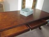 Drawers on each side of dining table