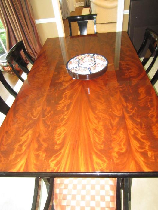 Flame mahogany table