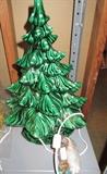 VINTAGE CERAMIC CHRISTMAS TREE WITH LIGHTS