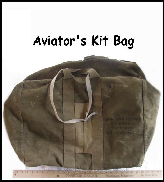Militaria - aviator's kit bag world war 2