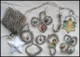 Antique tinsel Christmas ornaments