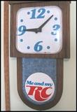 Vintage RC Cola clock. 24" x 12". It runs.