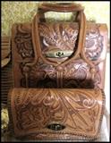 Leather tooled purses
