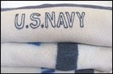 Three wool U.S. Navy blankets. Double sized.
