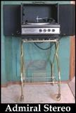 Admiral stereo and brass stand with wheels