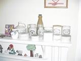 Collection of stoneware containers and bottles