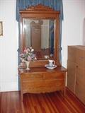 Large oak dresser and mirror