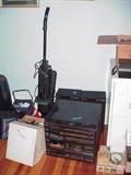 Vacuum and small electronics--speakers, turntable, receiver, etc.