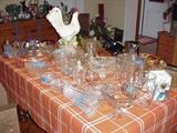 Lots of glass serving pieces